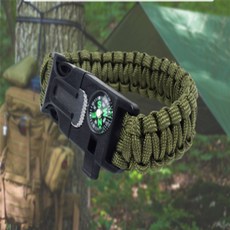 등산 캠핑용 멀티 기능 팔찌, 검정색, 1개, 검정색