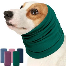 Nanaki Dog Calming 후드티 조용한 헤드 커버 슬리브 - 소음 목욕용 이어 후드 불안 완화 및 진정 효과를 위한 그루밍 강제 건조 보호 강아지 목 귀 워머_163, 초록색