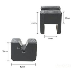 자동차 잭 고무 패드자동 수리 도구 슬롯형 리프트 스탠드 프레임 보호기 어댑터, 1개