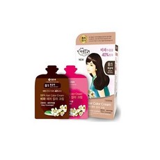 자연으로 비파 헤어 칼라 크림, B1 흑갈색, 120ml, 1개