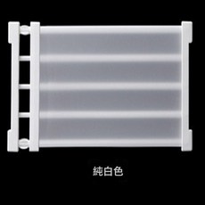 衣櫃收納分層隔板櫥櫃內隔層免釘伸縮分層分隔重複使用置物架浴室, 1個, 白色:伸縮長度23至30cm寬24cm