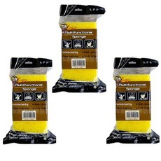 코마 고밀도 우레탄 세차스펀지 세차용품, 엘로우, 3개