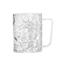 ARZ 冰川漱口杯刷牙杯 F101 水波紋塑膠洗漱杯浴室對杯牙刷架, 透明, 1個