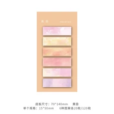 그라디언트 편의 스티커 루스 리프 인덱스 끈적임 필기 떼어내기 라벨 작은 스트립 마킹 메모 패드, 05 2