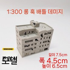 도시 모형 모델하우스 조립 건축 파손 전투 데미지 1/300 빌딩 전시 건물 미니어처, G. 긴 목발 전투의 1/300 피해