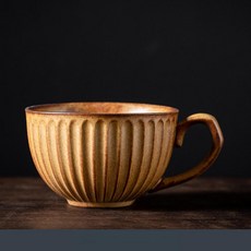 라떼아트 빈티지 찻잔 머그잔 홈카페 라떼잔 카페라떼잔, 1개, 컵 가마 변색