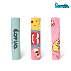 라바 LARVA 어린이 캐릭터 유치원 PVC 5mm 요가매트, 산딸기마카롱, 1개