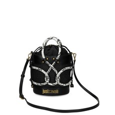 저스트까발리 스네이크 패턴 버킷 백