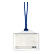 제이명찰 목걸이끈명찰 가로형, 청색, 30개