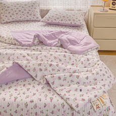 초정상점CHOJEONGSTORE 여름홑이불 쿨링이불 차렵이불, 가드니아 여름 - 포도 다발, 싱글 150x200 cm