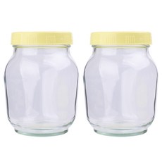 가인글로벌 꿀병1.2 유리병 아이보리캡 식품유리병 다용도유리병, 2개, 850ml