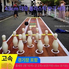 놀이세트 미니 게임 세트 실내 공굴리기 놀이 가정용, 1개, 플라스틱 43cm 가방 10병 8m