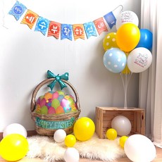 파티셔스 부활절 풍선 포토존 한글가랜드 세트 교회장식 성당 에그헌트 2502