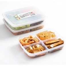 완벽한 밀폐 일본 직수입 전자렌지 사용 플라스틱 사각 소분 반찬통 710ml, 1개