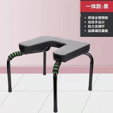 물구나무 서기 운동 기구 안전 체어 안장 요가 접이식, 【베이직-블랙】업그레이드 U자형 스테이플 발관+풀 스틸