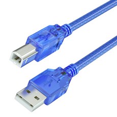 USB 2.0 打印機數據線, 1個, usb2.0打印線透明藍,1.5m, N/A