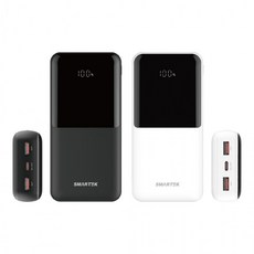스마텍 PD 고속 LED 보조 배터리 20000mAh, 블랙, STPB-QB2