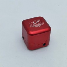 台灣出貨 檯球鋁合金巧克夾磁力巧粉盒金屬斯諾克杆檯球方形巧粉套通用配件, 紅色LP強磁巧克盒+扳手, 1個