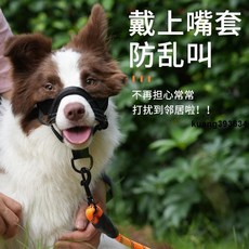 狗狗嘴套 新品透氣可調狗嘴套口罩 防咬防亂吃防叫防扒能喝水專用戶外通用, 1個, 柔軟透氣可調節嘴套,M碼嘴圍16-26cm重12-25斤