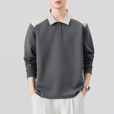 長袖polo衫男男生防風運動修身防寒休閒保暖大尺碼高爾夫球衫打底衫長袖上衣男款商務爸爸內搭長版寬鬆春秋天男士中年翻領長袖t恤發熱衣男裝polo衫-
