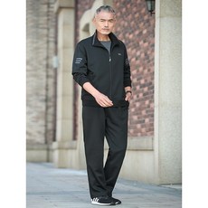 男運動套裝春季爸爸裝寬鬆中老年男士休閒運動服全套兩三件套裝