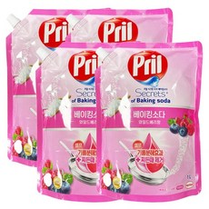 프릴 시크릿오브 베이킹소다 주방세제 와일드베리 향, 1L, 4개