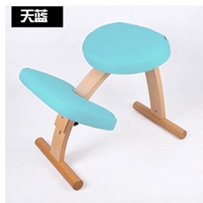 허리통증의자 교정 디스크 허리의자 무릎, 나무프레임 하늘색 110-180cm, 나무프레임하늘색막대없음110-180cm