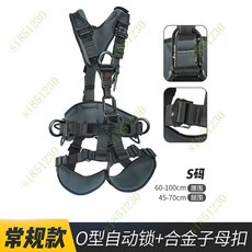 臺灣出貨 戶外攀嚴 五點式安全帶 背負式安全帶 高空作業安全帶 電工作業安全帶 安全帶空調安裝登山攀巖救援保護裝備套裝, 1個, 升級版-字母扣【S碼】