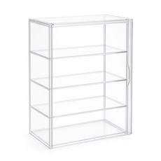 KOLKO可壁掛透明公仔盒，透明展示盒，多層階梯式收納盒，防塵防潮模型展示架, 1個