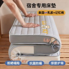 LUCKY宿舍專用乳膠記憶棉床墊，抗菌防蟎，護腰椎，輕巧易攜