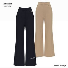 미니멈 여성 정장 캐주얼 심플 데일리룩 MD 버클 언발 장식 포켓 팬츠 MMYDAWP0430CJDH3197966
