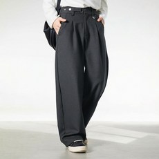 HANYO 사계절 남성 와이드 슬랙스 올드머니 핀턱 바지 허리조절 팬츠