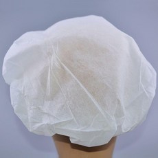 一次性無紡布圓帽 加大加厚款 防塵頭套 食品帽 廚師帽, 超厚白10個零散 均碼通用, 1個