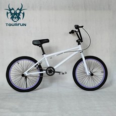 묘기 자전거 BMX 입문용 경량 스트리트 스턴트 바이크 액션 스포츠 퍼포먼스, Q. 흰색/보라색, 1개