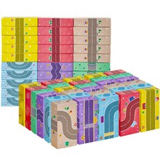대근육발달 어린이집 종이벽돌 블럭놀이 2종 60p 탑쌓기 기관 공간능력, 혼합색상, 1개