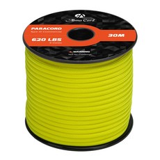 나일론 파라코드 4mm 9가닥 타입 III 30m 텐트 로프 캠핑 로프, 네온 옐로