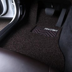 主駕駛汽車單層腳墊可裁剪通用正副駕駛後排連體地毯絲圈腳墊, 中厚14MM 米棕色,副駕駛 單片