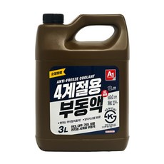 에이원 4계절용 부동액 파란색, 3L, 4개