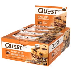 QUEST NUTRITION 能量高蛋白棒 12入組, Peanut Butter Brownie Smash, 1組