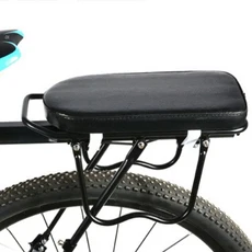 자전거 등받이가 있는 어린이 좌석 새들 자전거 뒷좌석 MTB 자전거 후면 랙 새들 PU 가죽 쿠션 사이클링 부, 01 노란색