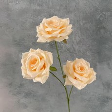 多頭仿真玫瑰花 拍照道具, 02. 三頭玫瑰香檳色