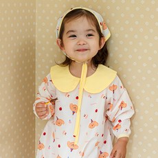 러브햇 아동용 미술가운 두건 세트, 옐로우 강아지