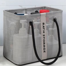 올샵 메시 손잡이형 샤워가방 미니그물망가방, 블랙