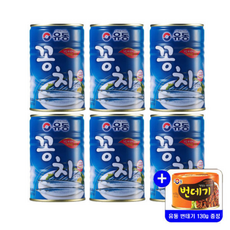 유동 꽁치 x+사은품 고등어조림 통조림, 6개, 400g