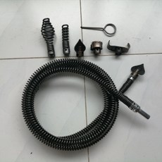 管道疏通器彈簧 手電鑽疏通器 廚房地漏馬桶下水道彈簧 16mm粗, 5米接簧+刀頭+連接桿