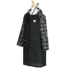 Champion 黑色透明視窗伸縮空間小學/國中/女生迷彩雨衣(140-160cm) 男女適用