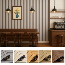 샤밋 템바보드 붙이는 접착식 셀프 인테리어 단열 방수 벽지, 라이트그레이