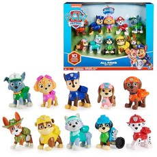 Paw Patrol 10주년 기념일 All Paws On Deck 장난감 피규어 선물 팩 수집용 액션 10개 만 3세 이상 아동용 161434, Lookout Tower Playset (Retail