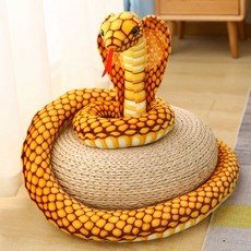 대형 코브라인형 동물 귀여운 코브라소품 2.4m 코브라 뱀인형 녹색 2.4m, 1개, C. 옐로우