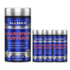 Allimax 左旋肉鹼&酒石酸鹽植物膠囊, 120顆, 4罐